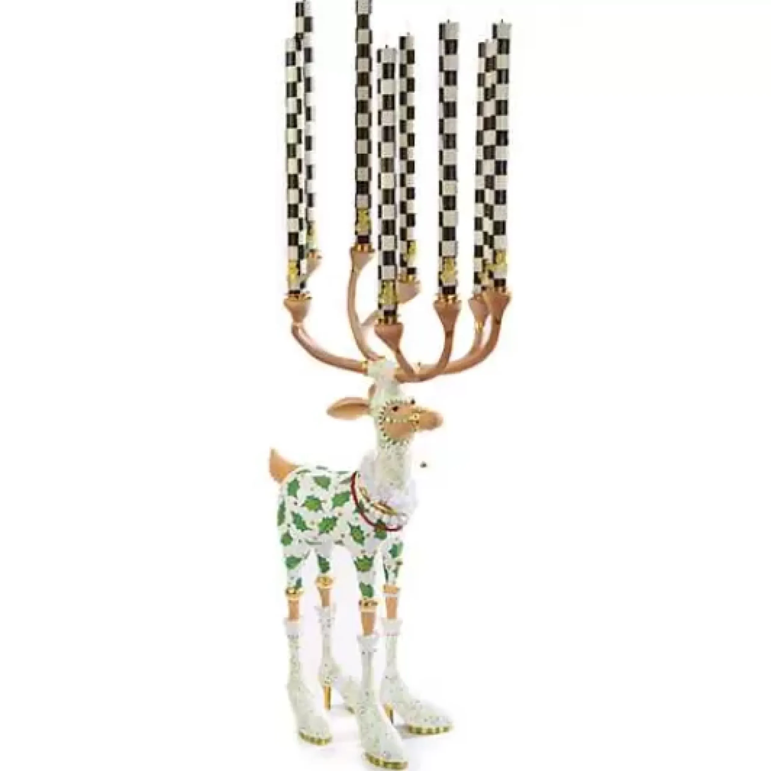 MacKenzie-Childs Patience Brewster Dash Away Vixen Reindeer Candelabra< Holiday|Candles & Fragrances