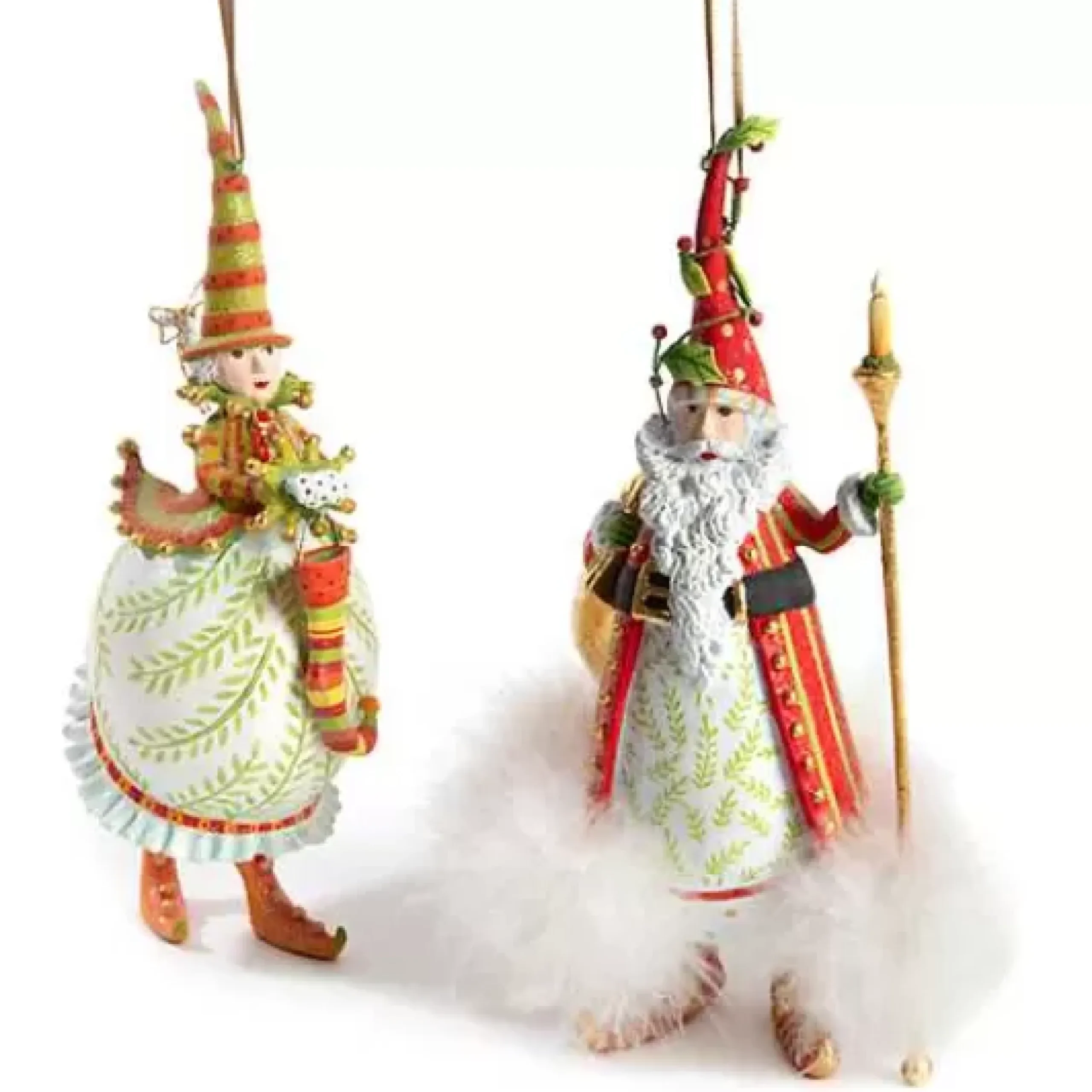 MacKenzie-Childs Patience Brewster Dash Away Mrs. Santa Ornament< Holiday