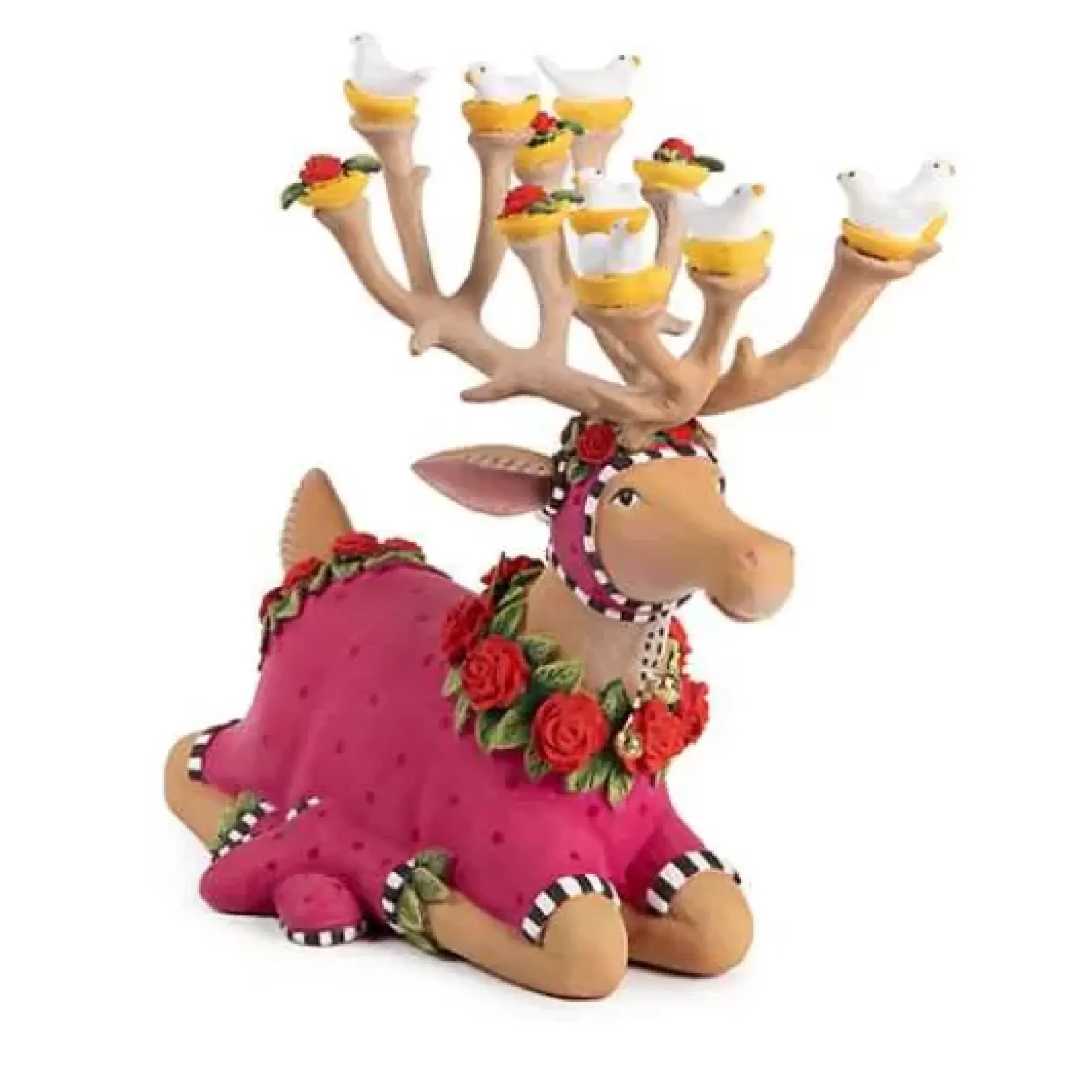 MacKenzie-Childs Patience Brewster Dash Away Sitting Donna Reindeer Figure< Holiday|Room Accents