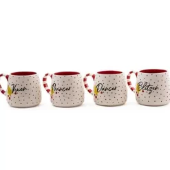 MacKenzie-Childs Patience Brewster Dash Away Reindeer Mugs, Set of 4< Holiday|Drinkware