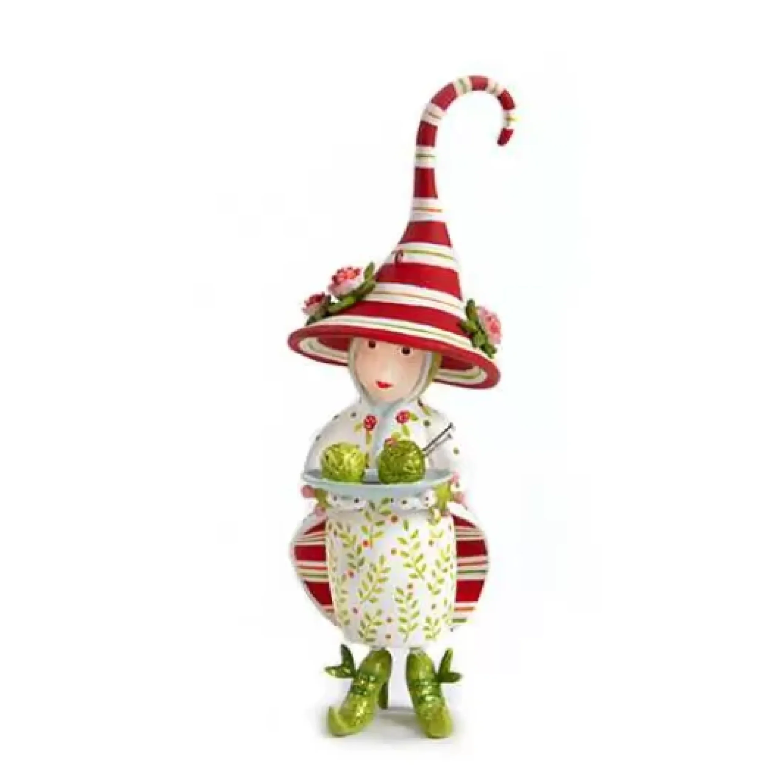 MacKenzie-Childs Patience Brewster Dash Away Mrs. Santa's Elf Ornament< Holiday