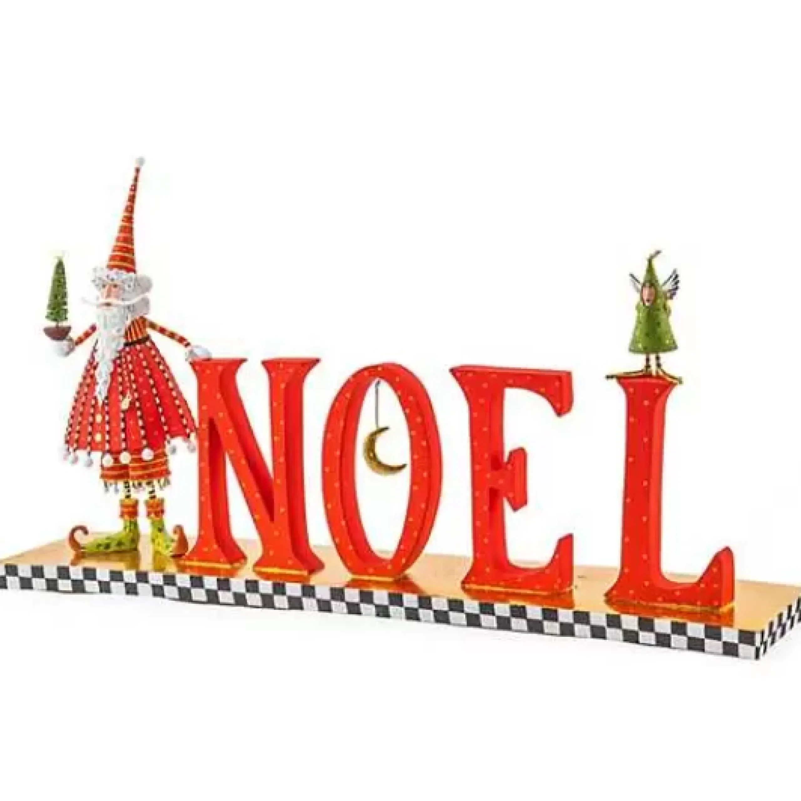 MacKenzie-Childs Patience Brewster Dash Away NOEL Decor< Holiday