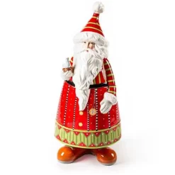 MacKenzie-Childs Patience Brewster Dash Away Santa Cookie Jar< Holiday|Kitchen Storage & Organization