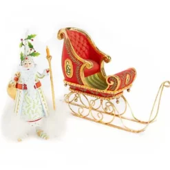 MacKenzie-Childs Patience Brewster Dash Away Candlelight Santa Ornament< Holiday