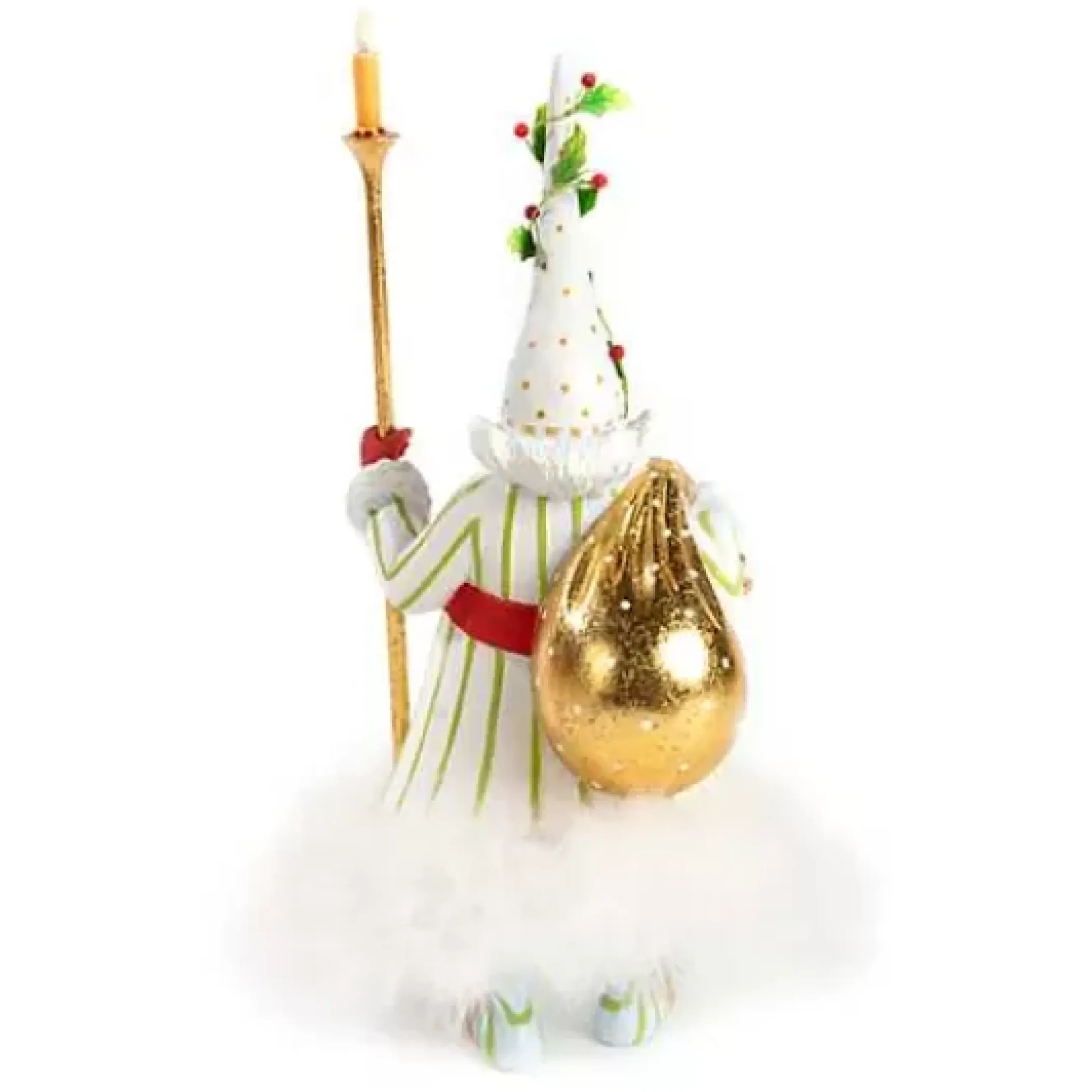 MacKenzie-Childs Patience Brewster Dash Away Candlelight Santa Figure< Holiday|Room Accents