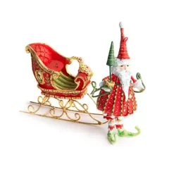 MacKenzie-Childs Patience Brewster Dash Away Santa Mini Ornaments Set< Holiday