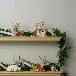 MacKenzie-Childs Patience Brewster Dash Away Sitting Cupid Reindeer Figure< Holiday|Room Accents