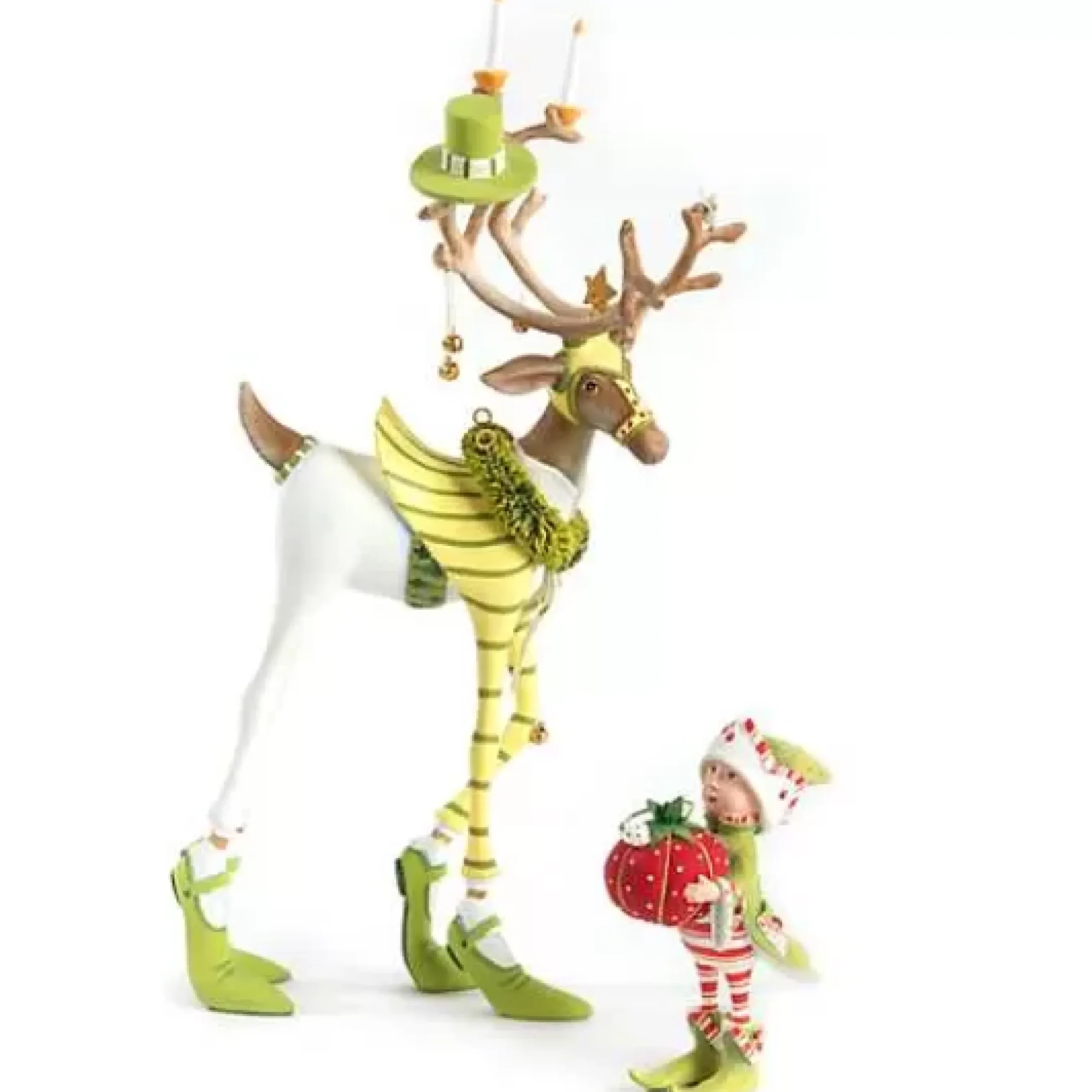 MacKenzie-Childs Patience Brewster Dash Away Prancer Reindeer Figure< Holiday|Room Accents
