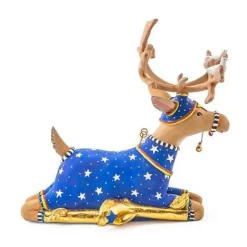 MacKenzie-Childs Patience Brewster Dash Away Sitting Comet Reindeer Figure< Holiday