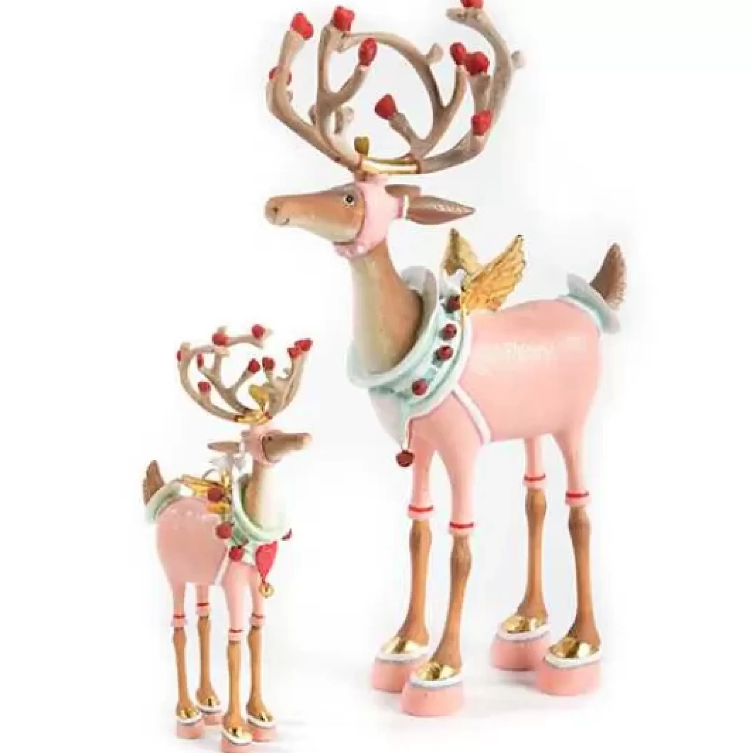 MacKenzie-Childs Patience Brewster Dash Away Cupid Reindeer Ornament< Holiday