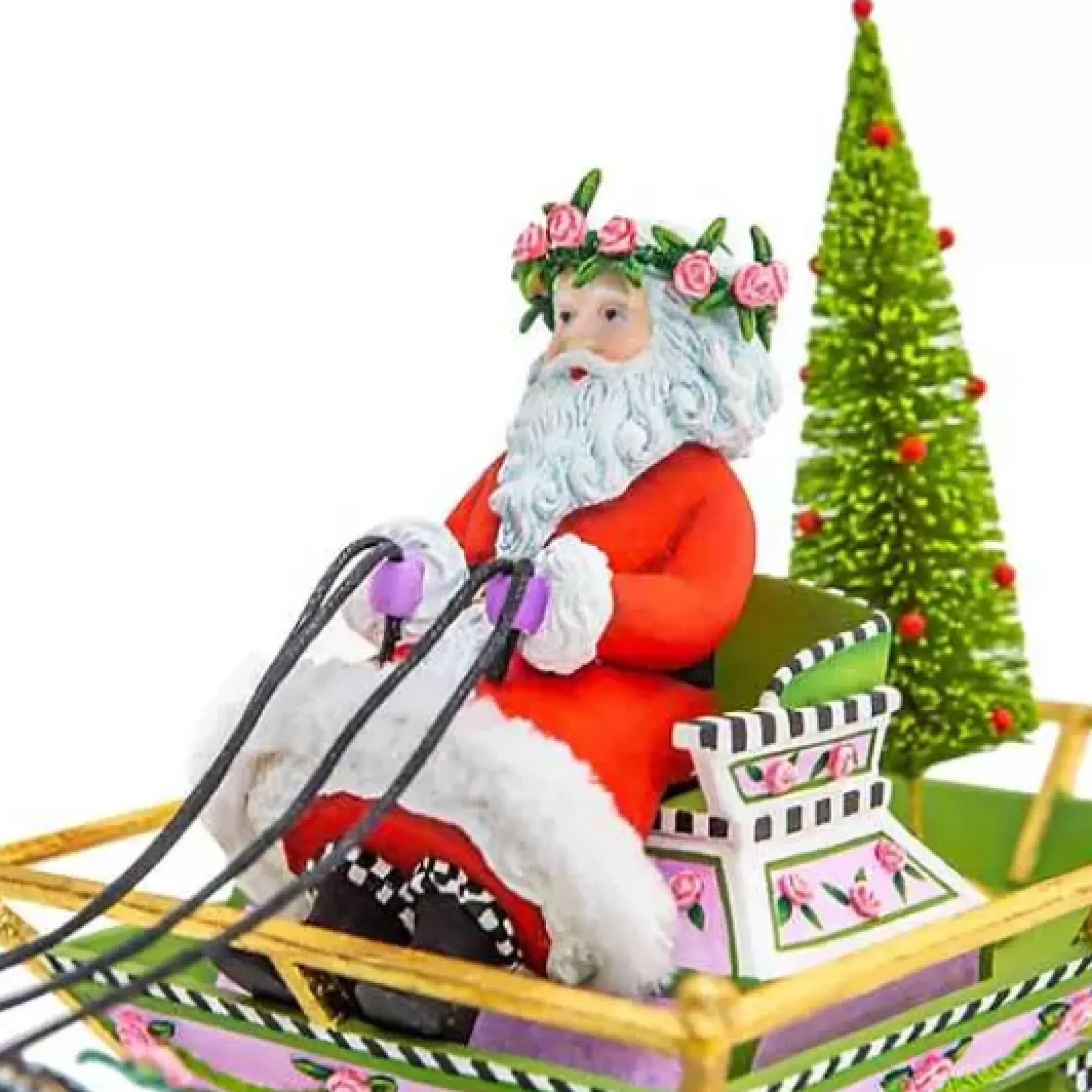 MacKenzie-Childs Patience Brewster Holiday Caroler Horse Drawn Sleigh< Holiday