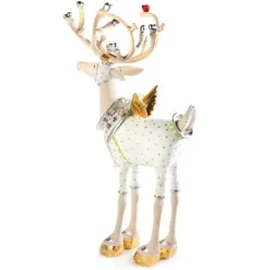 MacKenzie-Childs Patience Brewster Moonbeam Cupid Reindeer Figure< Holiday|Room Accents