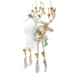 MacKenzie-Childs Patience Brewster Moonbeam Dancer Reindeer Figure< Holiday|Room Accents