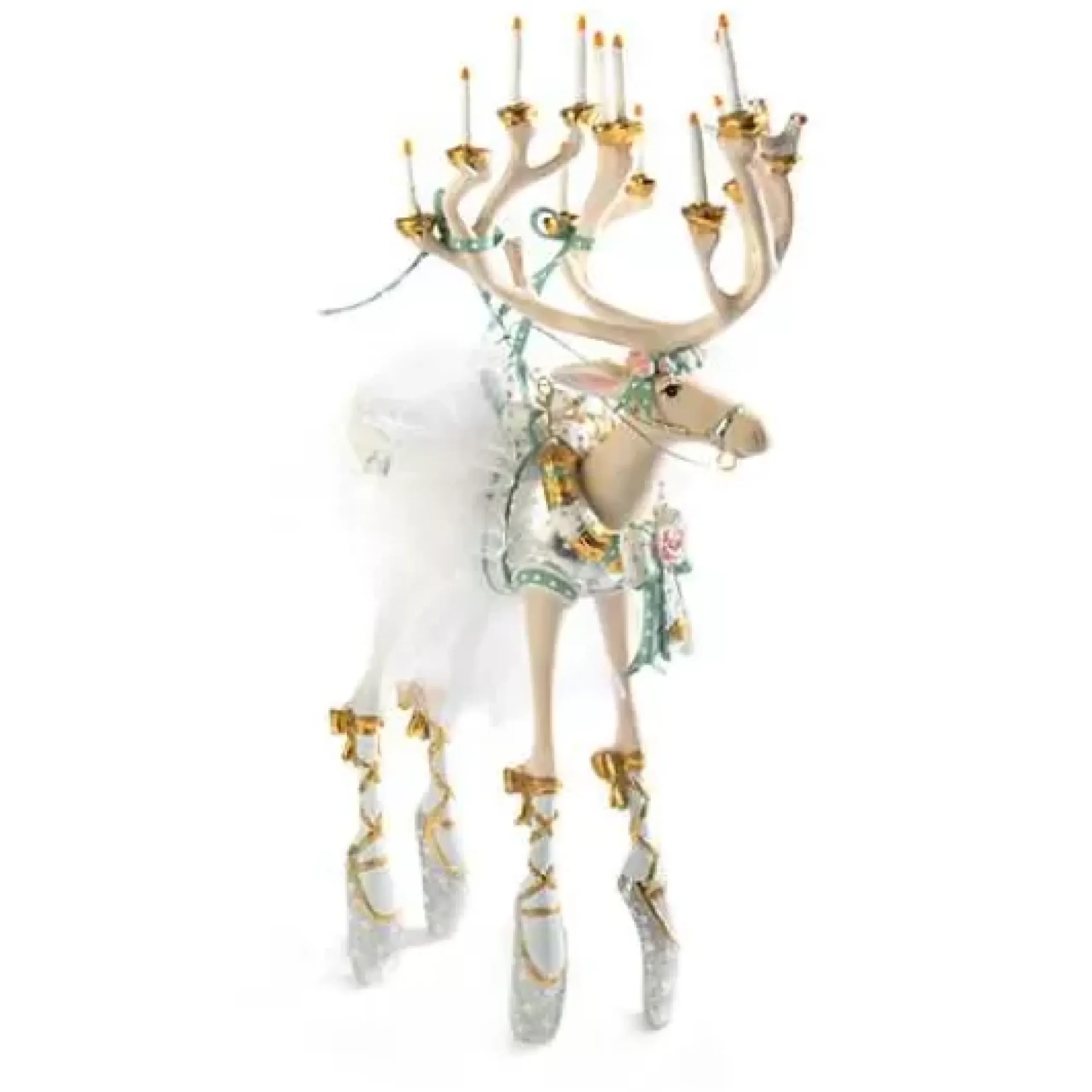 MacKenzie-Childs Patience Brewster Moonbeam Dancer Reindeer Figure< Holiday|Room Accents