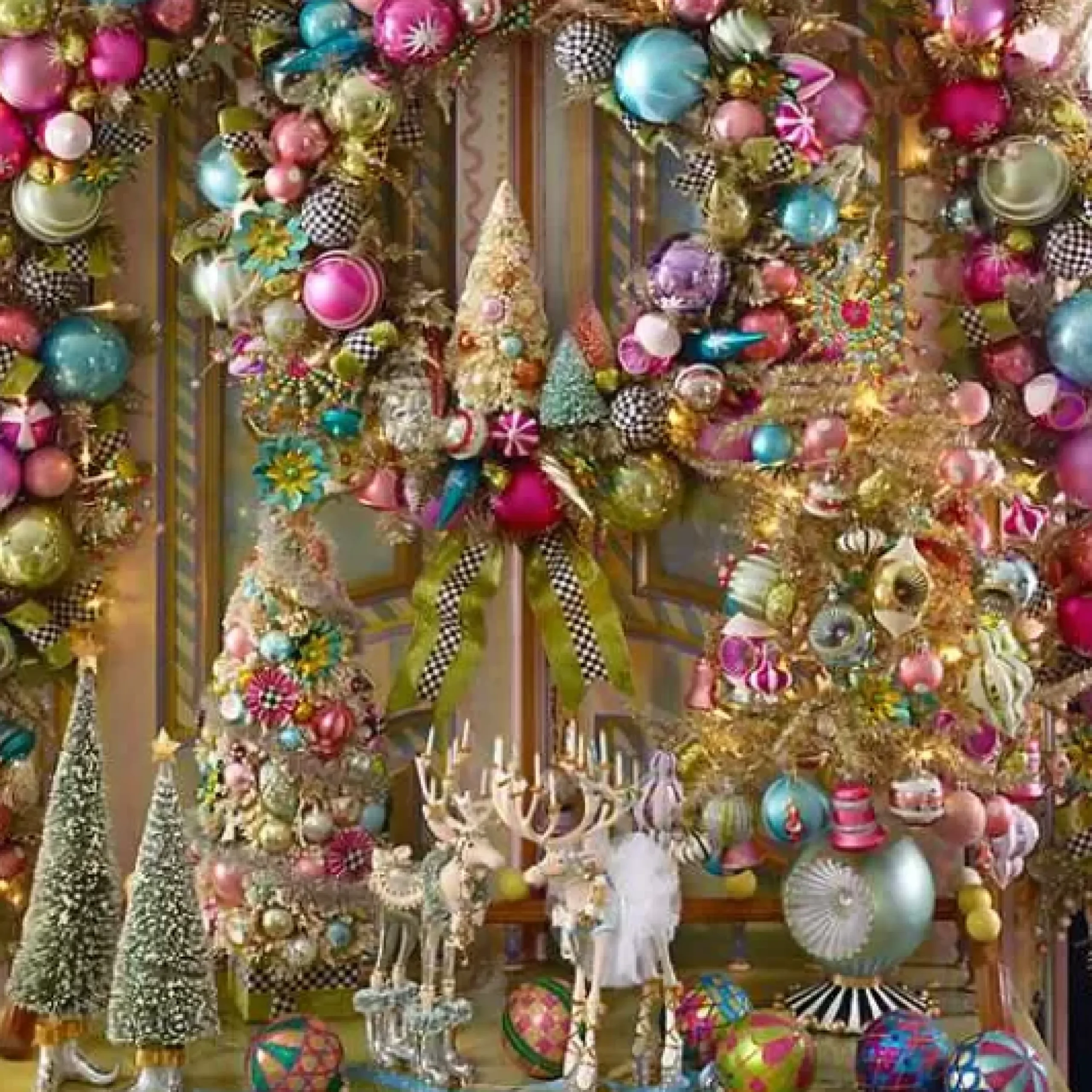 MacKenzie-Childs Patience Brewster Moonbeam Dancer Reindeer Figure< Holiday|Room Accents