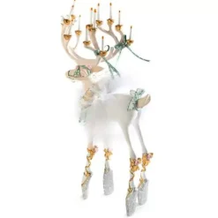 MacKenzie-Childs Patience Brewster Moonbeam Dancer Reindeer Figure< Holiday|Room Accents