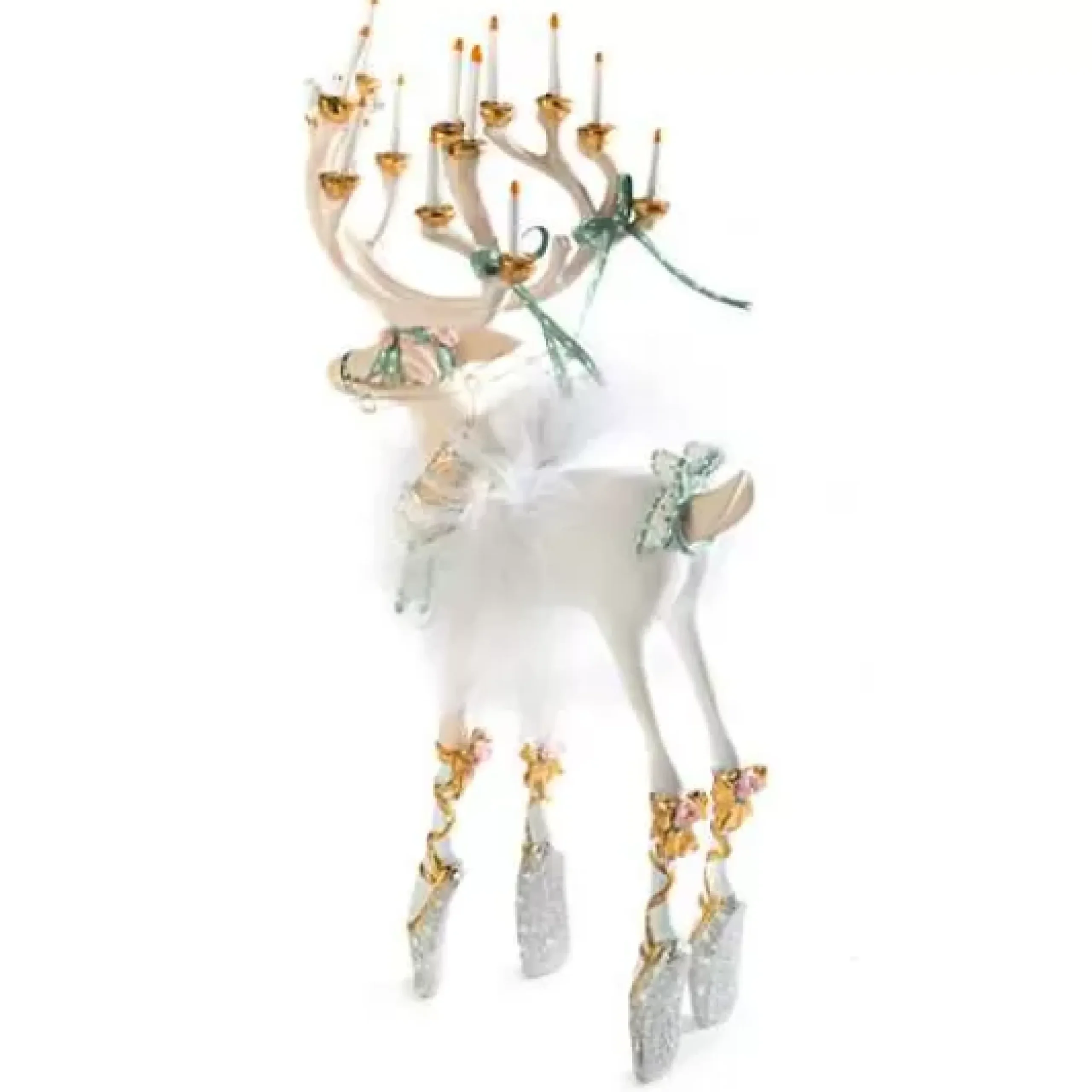 MacKenzie-Childs Patience Brewster Moonbeam Dancer Reindeer Figure< Holiday|Room Accents