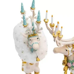 MacKenzie-Childs Patience Brewster Moonbeam Reindeer Figure Set-B< Holiday