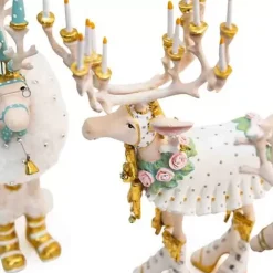 MacKenzie-Childs Patience Brewster Moonbeam Reindeer Figure Set-B< Holiday