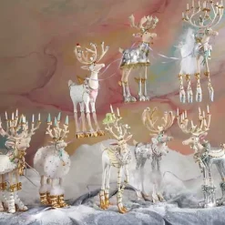 MacKenzie-Childs Patience Brewster Moonbeam Vixen Reindeer Figure< Holiday|Room Accents