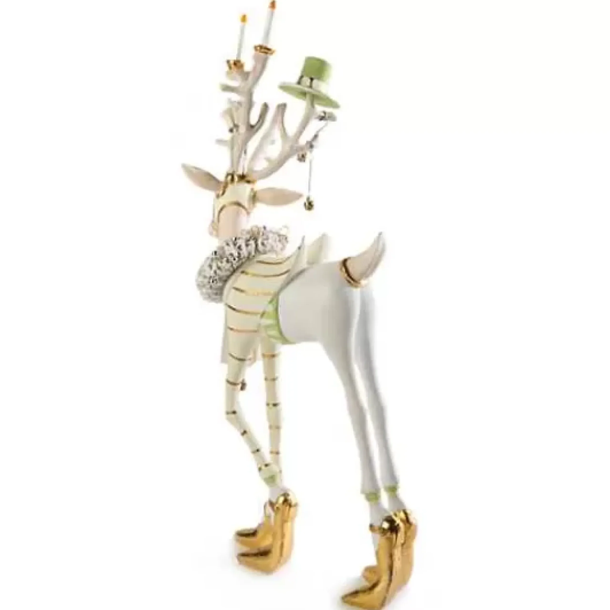 MacKenzie-Childs Patience Brewster Moonbeam Prancer Reindeer Figure< Holiday|Room Accents