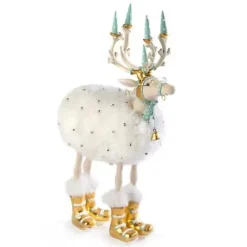 MacKenzie-Childs Patience Brewster Moonbeam Blitzen Reindeer Figure< Holiday|Room Accents