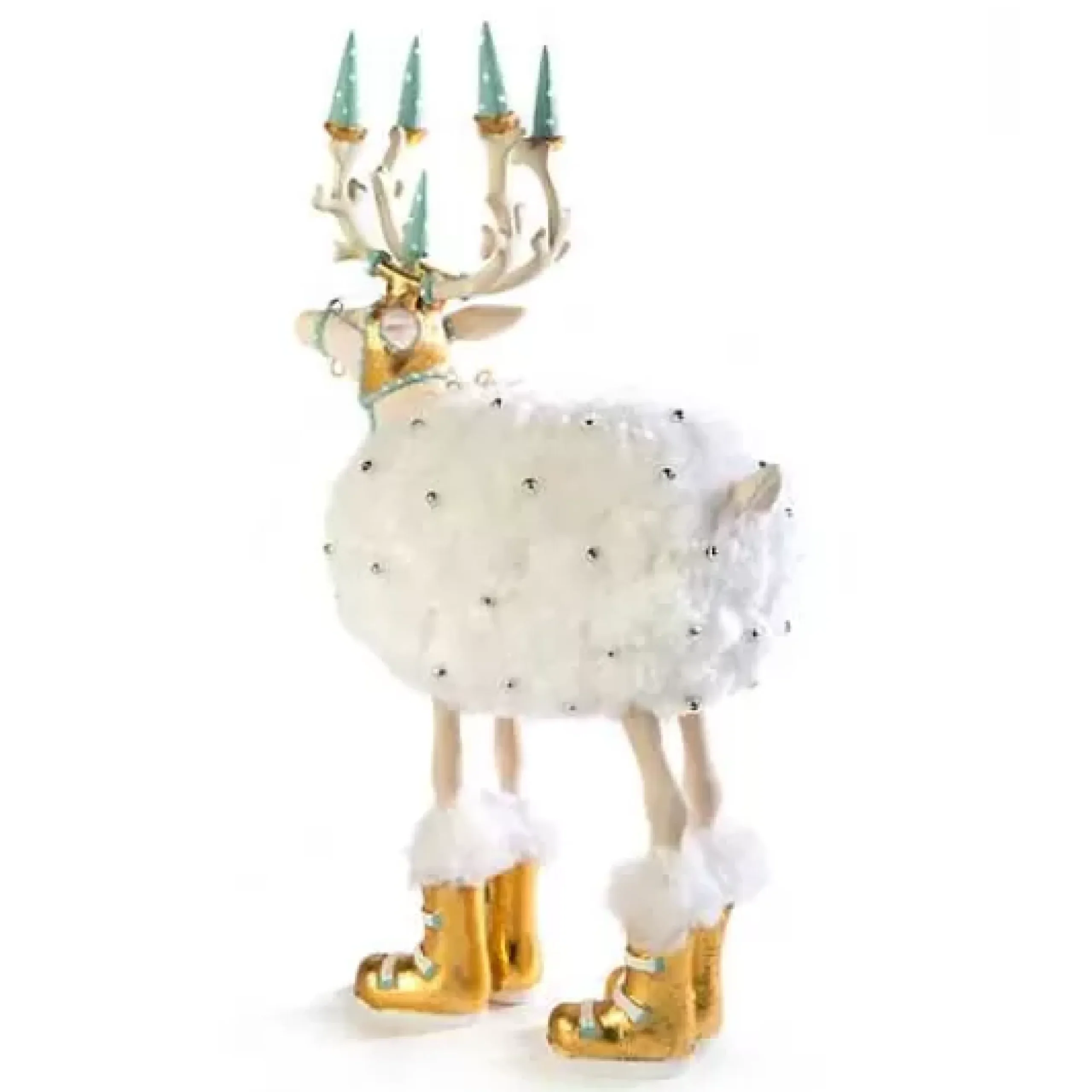 MacKenzie-Childs Patience Brewster Moonbeam Blitzen Reindeer Figure< Holiday|Room Accents