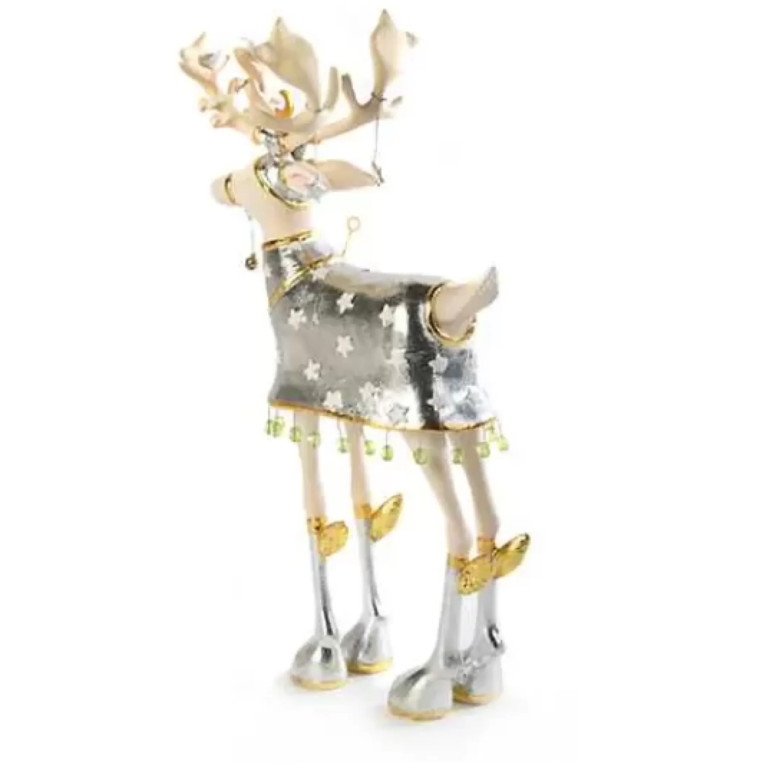 MacKenzie-Childs Patience Brewster Moonbeam Comet Reindeer Figure< Holiday|Room Accents