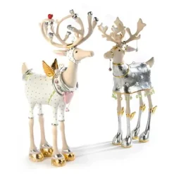 MacKenzie-Childs Patience Brewster Moonbeam Comet Reindeer Figure< Holiday|Room Accents