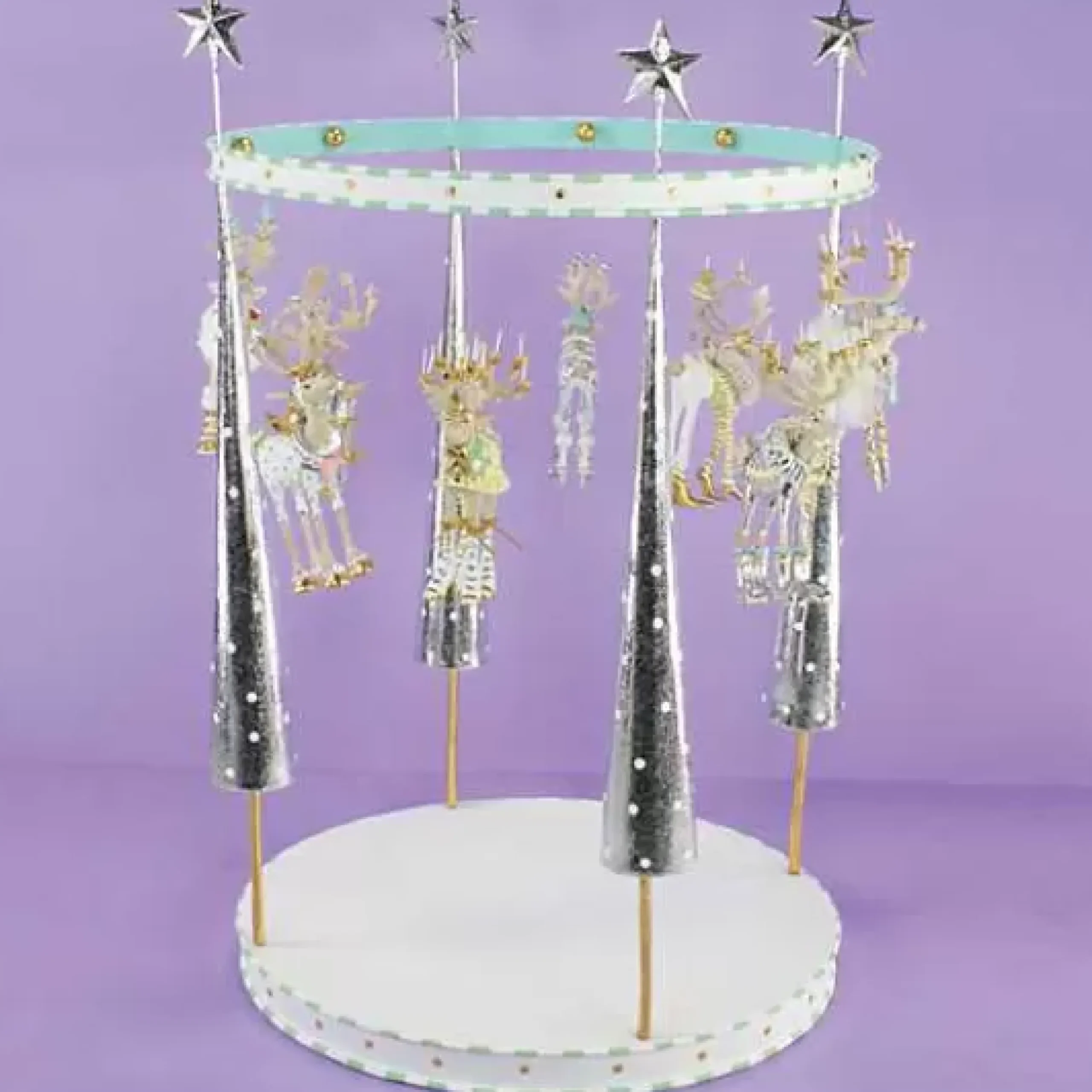 MacKenzie-Childs Patience Brewster Moonbeam Mini Ornament Display< Holiday