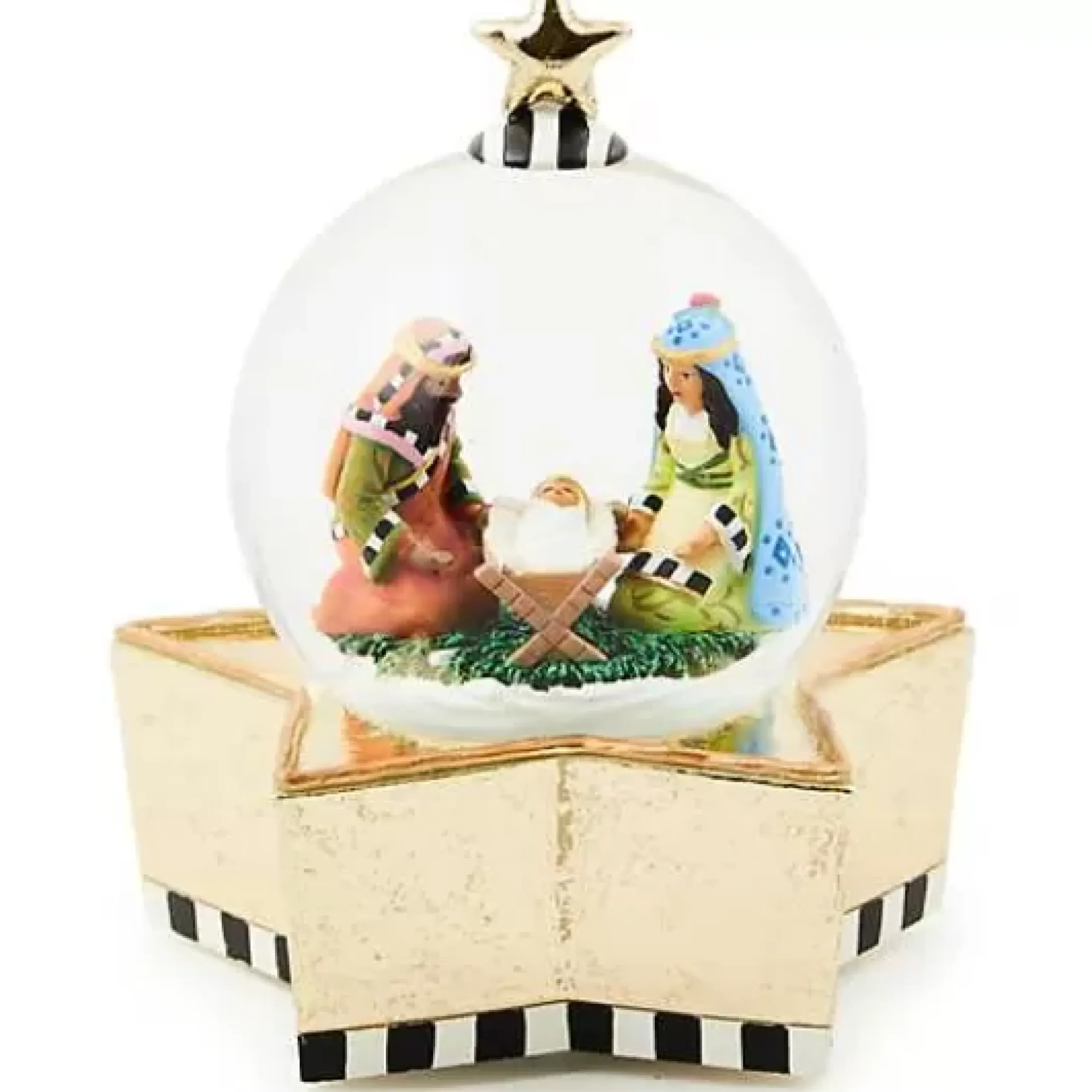 MacKenzie-Childs Patience Brewster Nativity Snow Globe< Room Accents