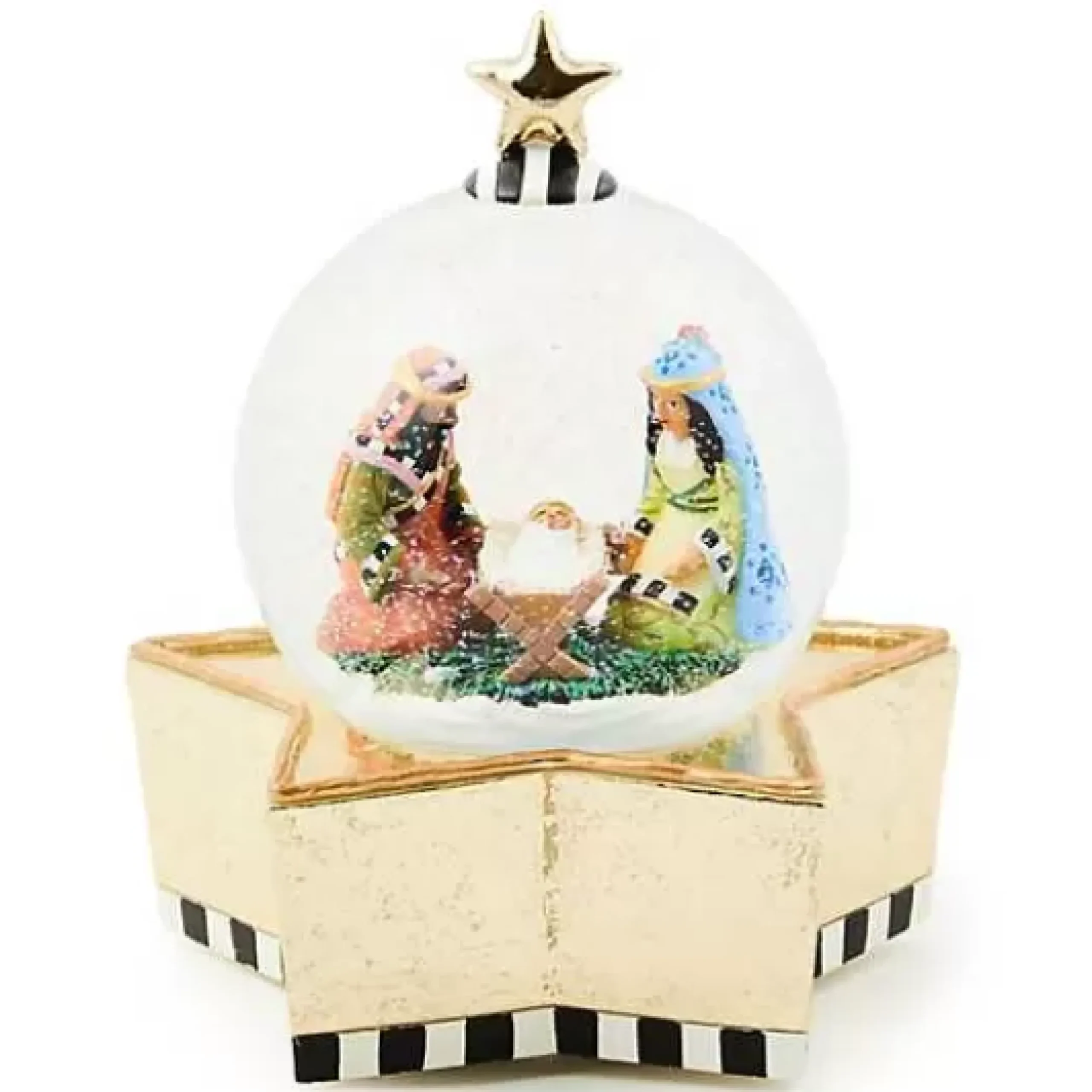 MacKenzie-Childs Patience Brewster Nativity Snow Globe< Room Accents