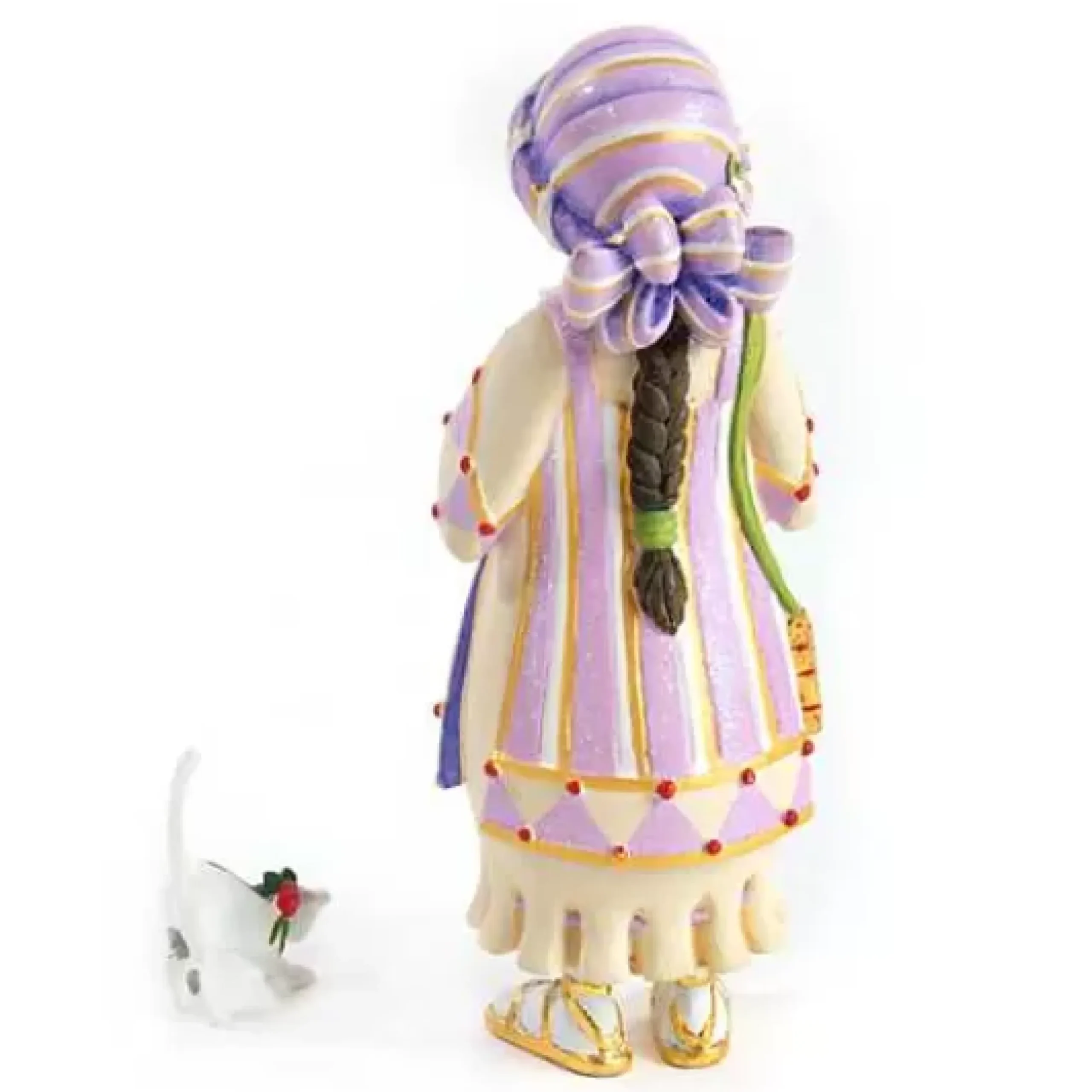 MacKenzie-Childs Patience Brewster Nativity Piping Girl with Kitten Figures< Holiday|Room Accents