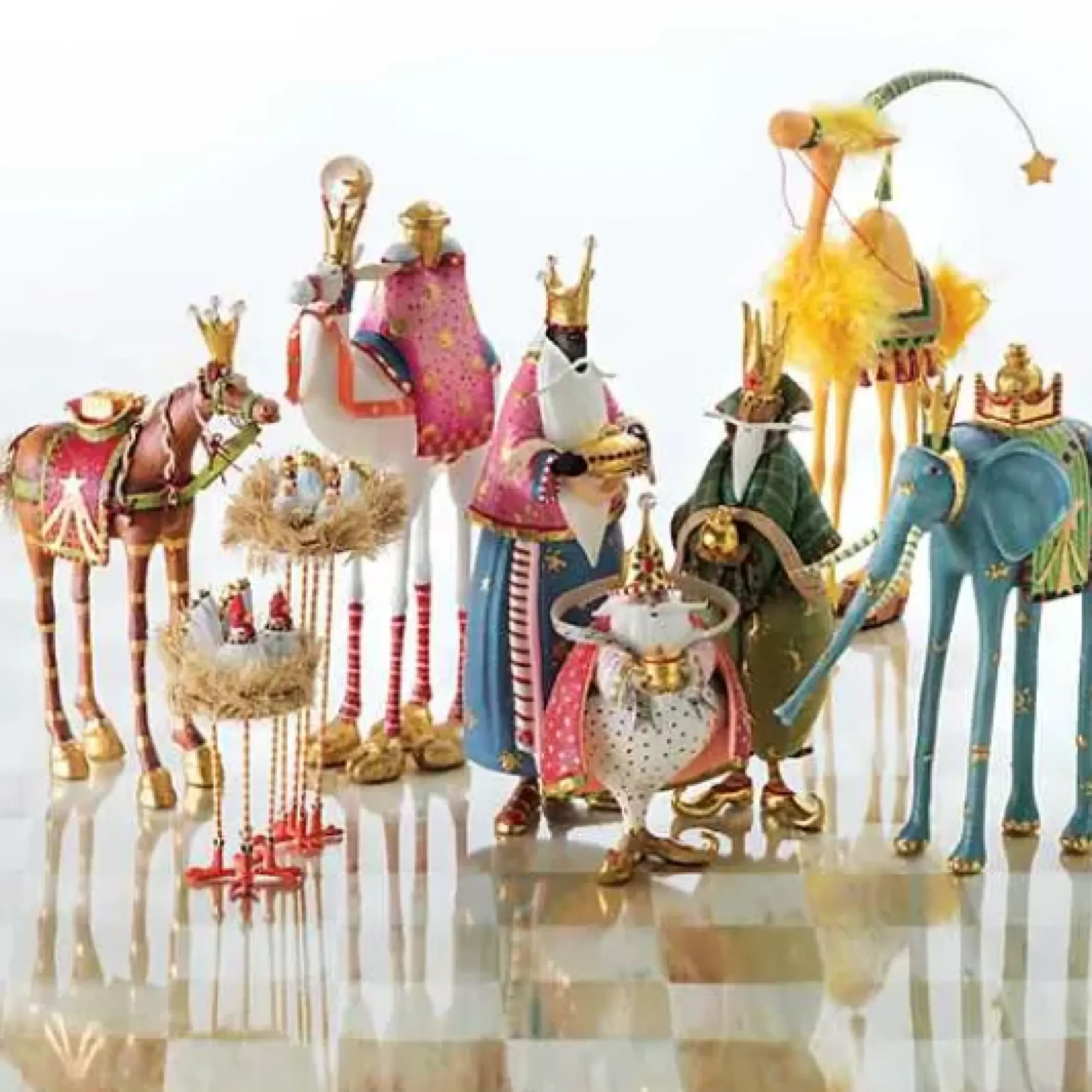 MacKenzie-Childs Patience Brewster Nativity World Magi Figures< Holiday|Room Accents