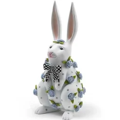 MacKenzie-Childs Patience Brewster Periwinkle Peony Standing Rabbit< Easter|Spring