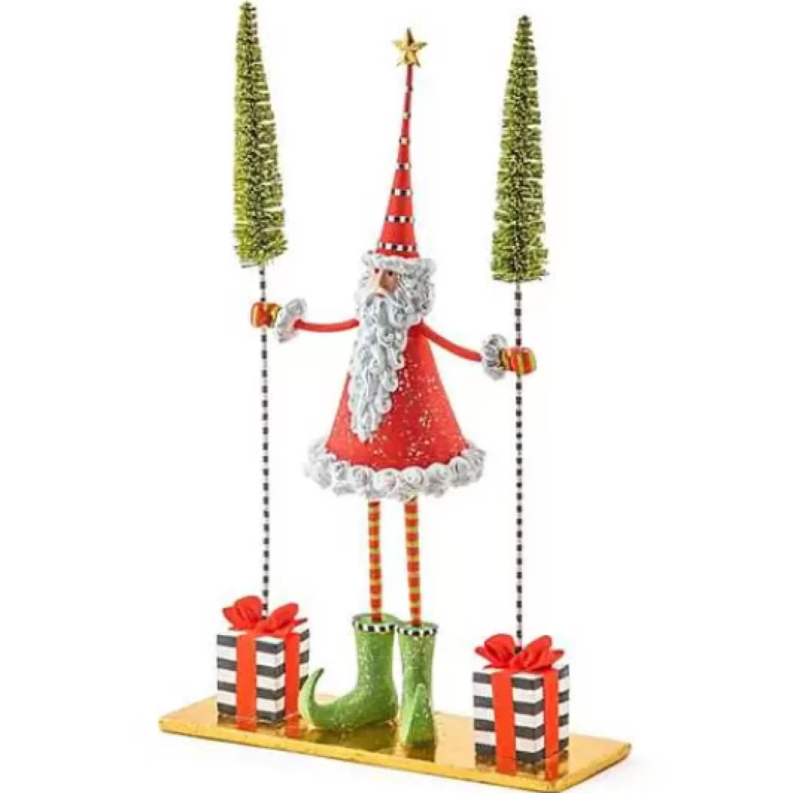 MacKenzie-Childs Patience Brewster Santa Gift Tree Figure< Holiday
