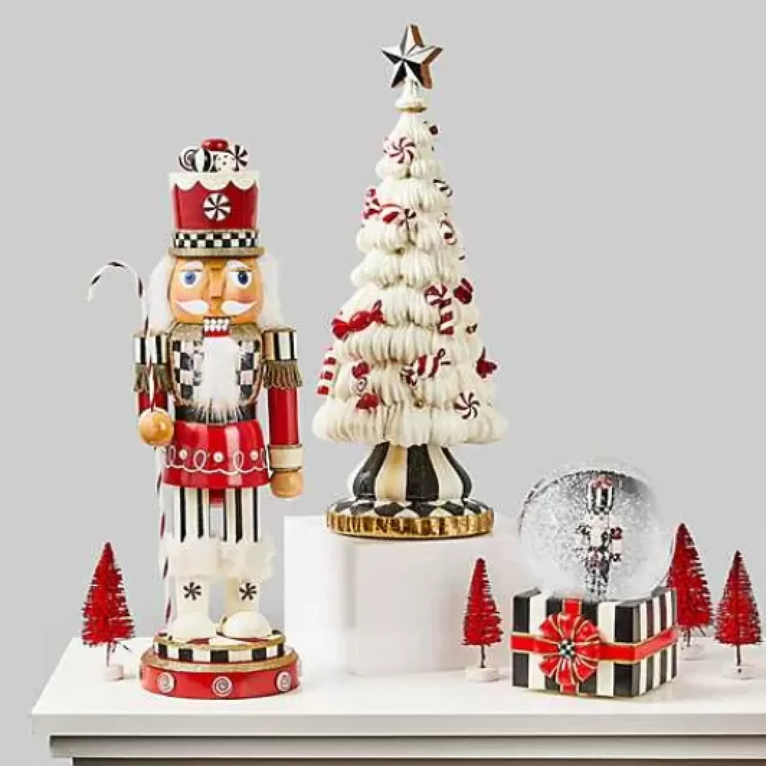 MacKenzie-Childs Peppermint Illuminated Icing Tree< Holiday|Room Accents