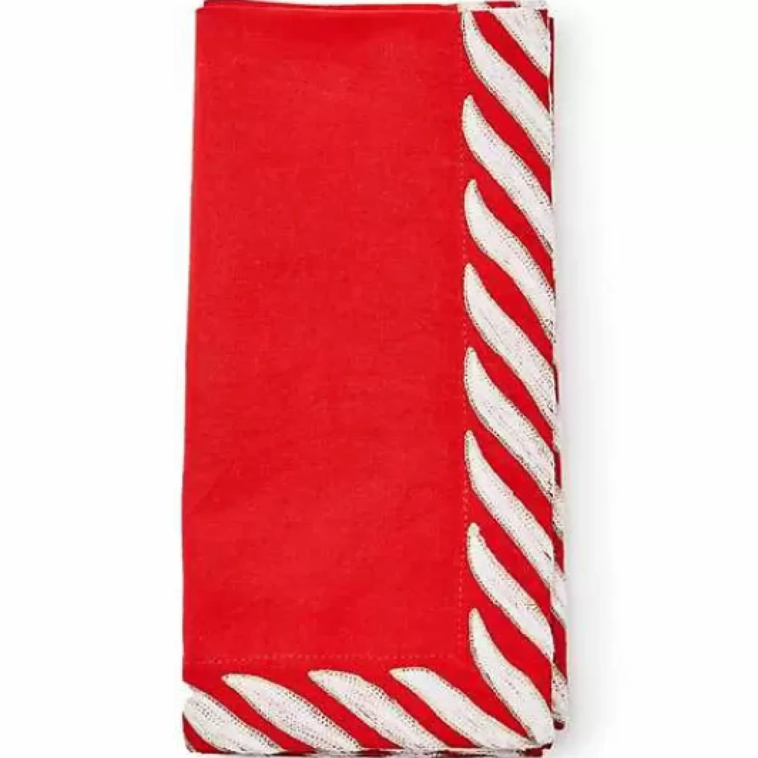 MacKenzie-Childs Peppermint Red Napkin< Table Accessories|Kitchen & Table Linens