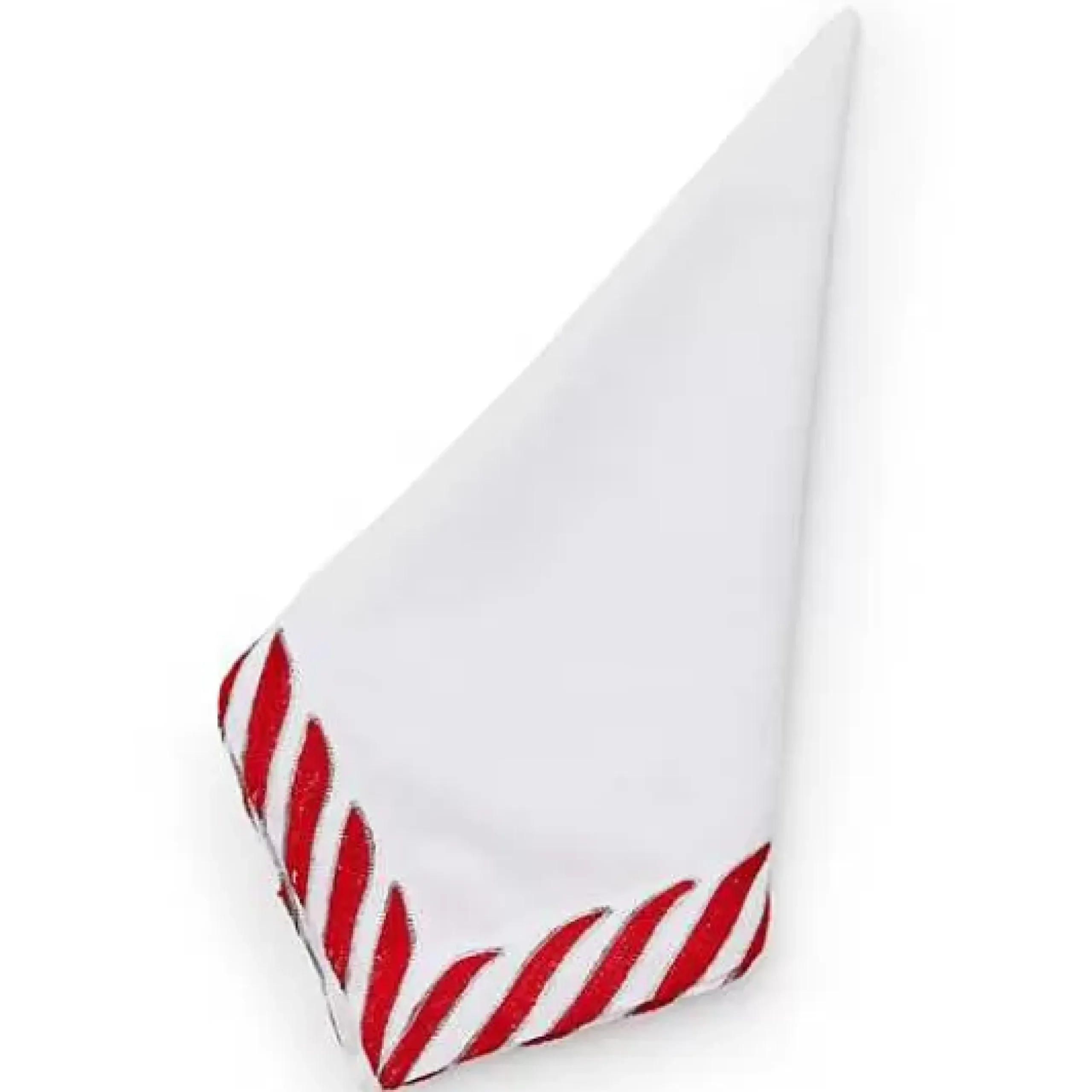 MacKenzie-Childs Peppermint White Napkin< Table Accessories|Kitchen & Table Linens