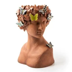 MacKenzie-Childs Persephone Large Bust Planter< Outdoor|Room Accents