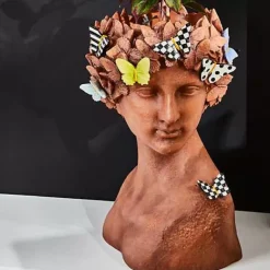 MacKenzie-Childs Persephone Large Bust Planter< Outdoor|Room Accents