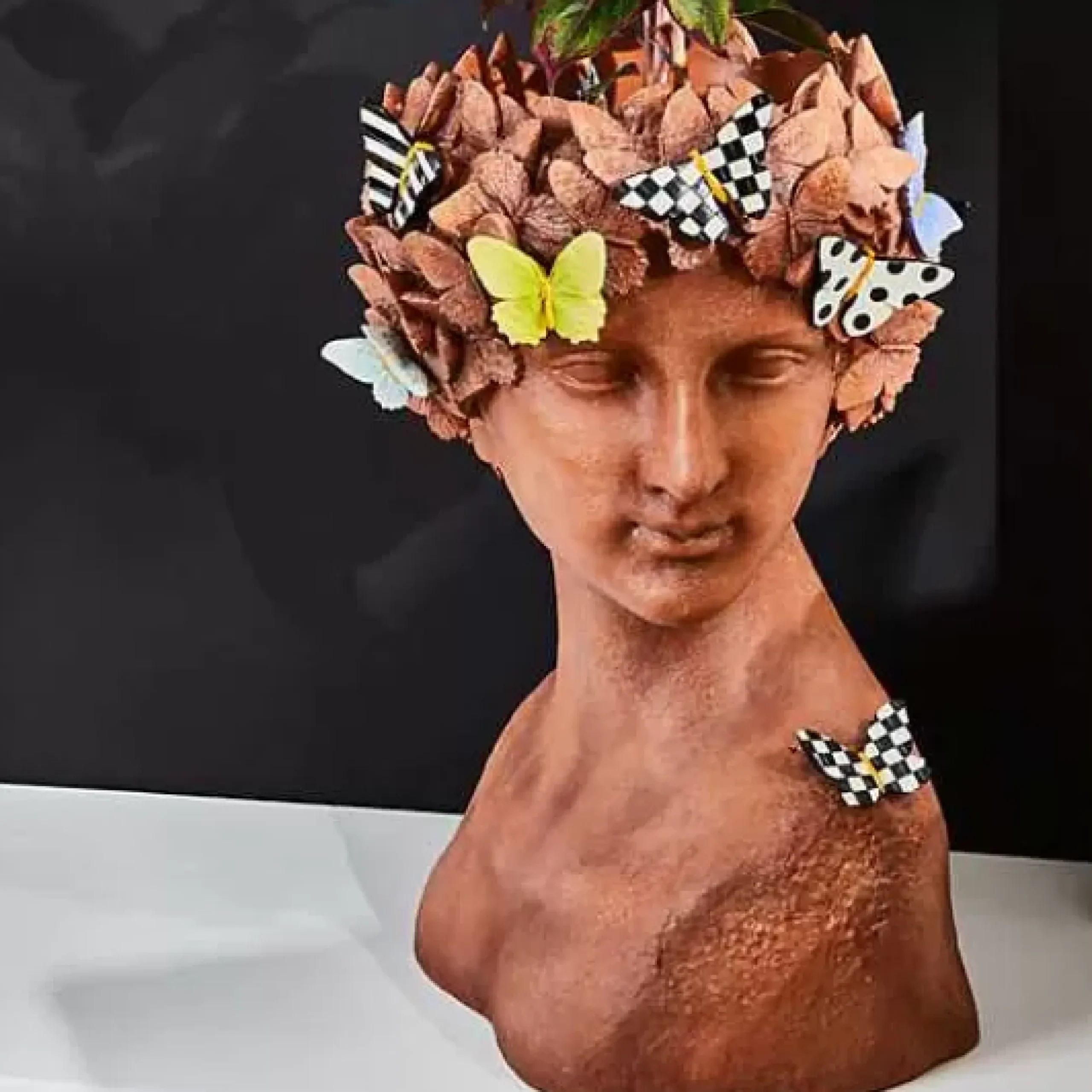 MacKenzie-Childs Persephone Large Bust Planter< Outdoor|Room Accents