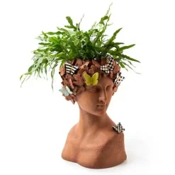 MacKenzie-Childs Persephone Large Bust Planter< Outdoor|Room Accents