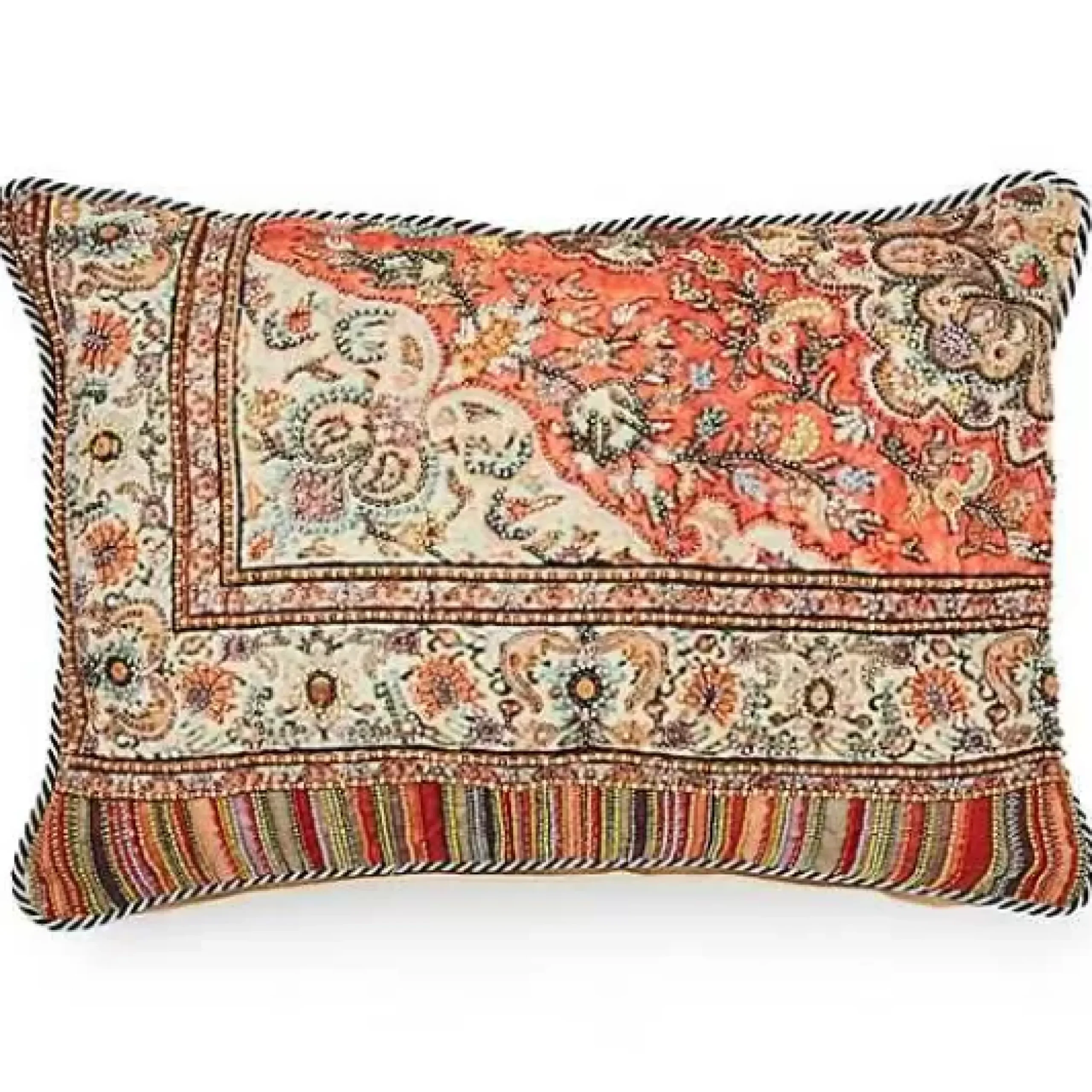 MacKenzie-Childs Persian Beaded Lumbar Pillow< Pillows, Throws, & Cushions