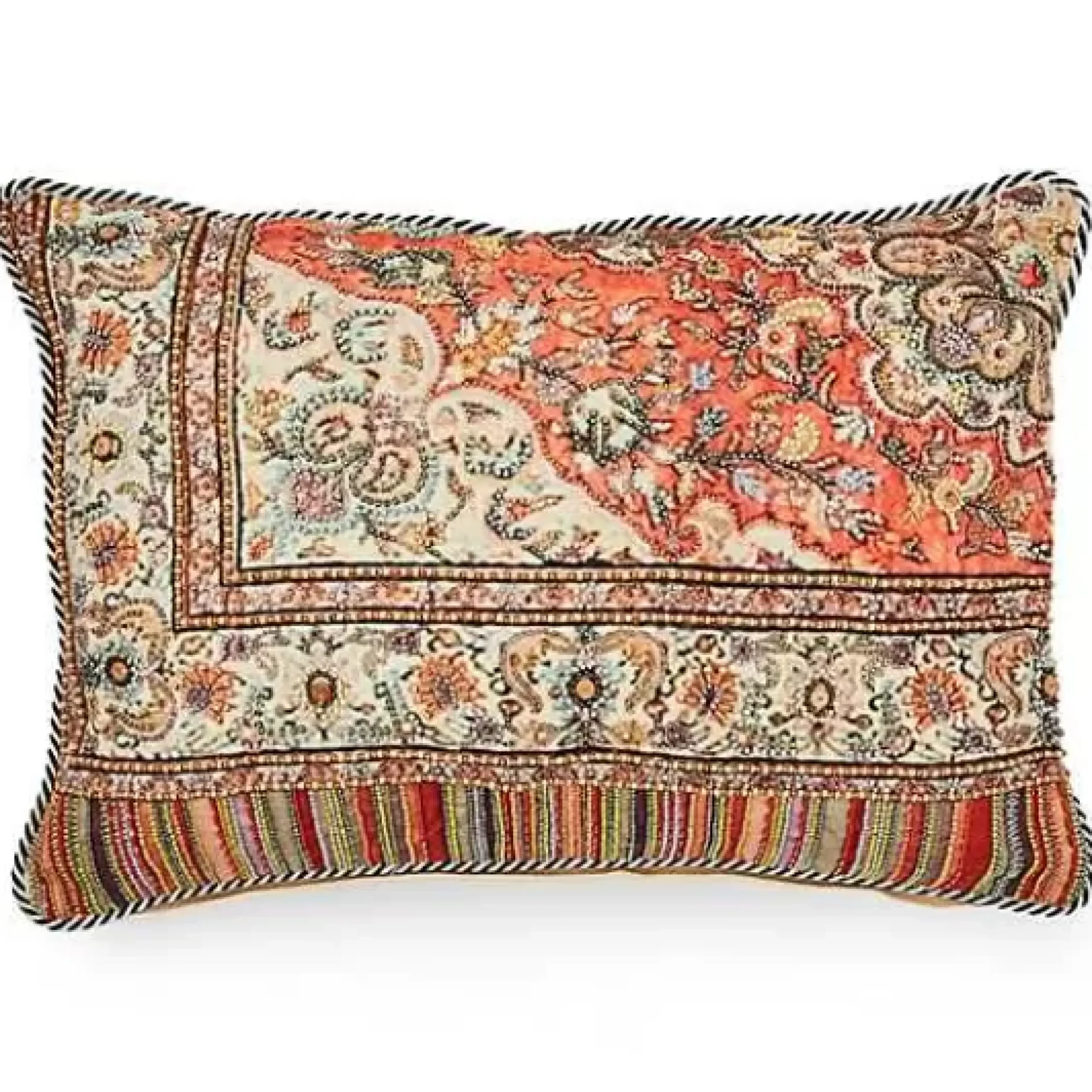MacKenzie-Childs Persian Beaded Lumbar Pillow< Pillows, Throws, & Cushions