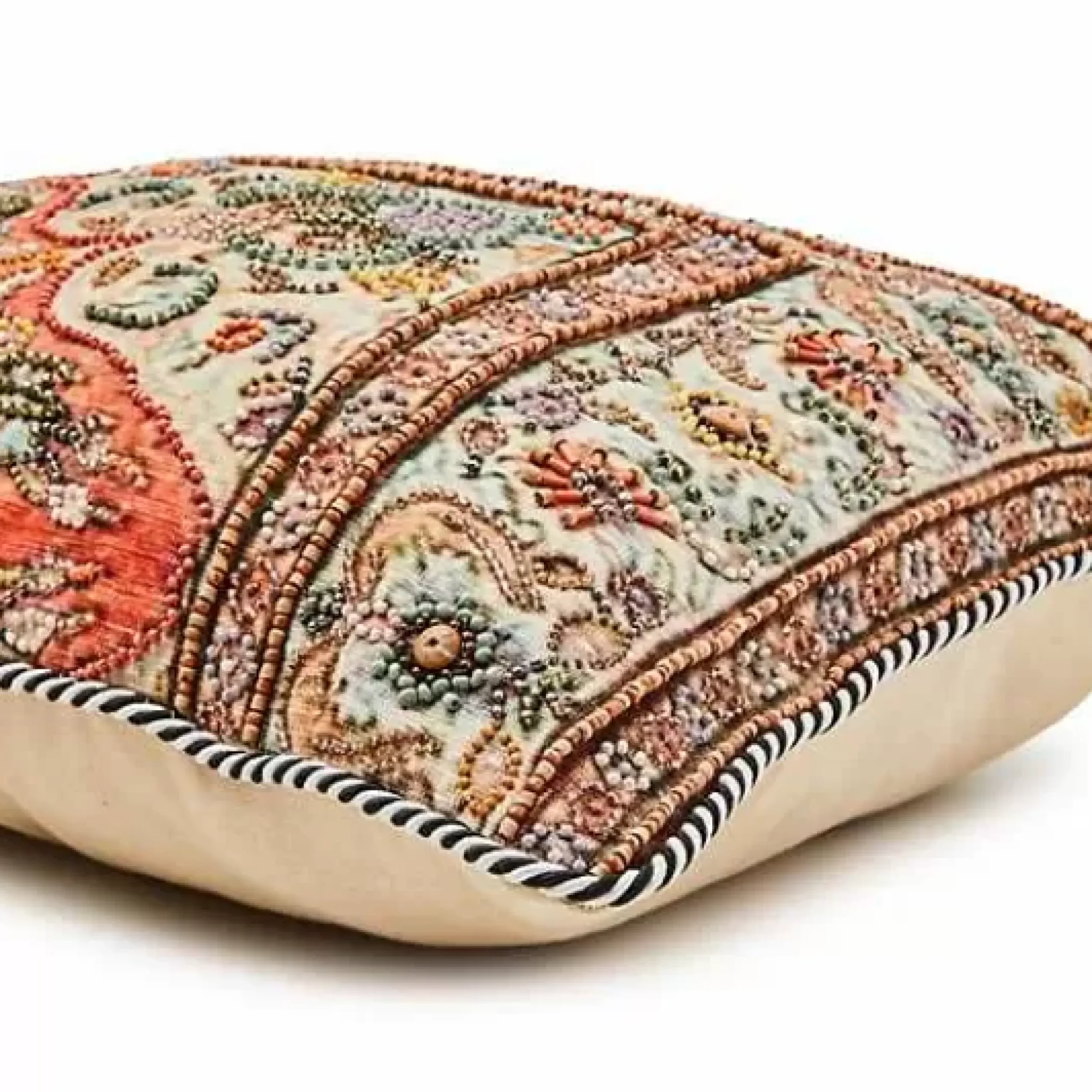 MacKenzie-Childs Persian Beaded Lumbar Pillow< Pillows, Throws, & Cushions