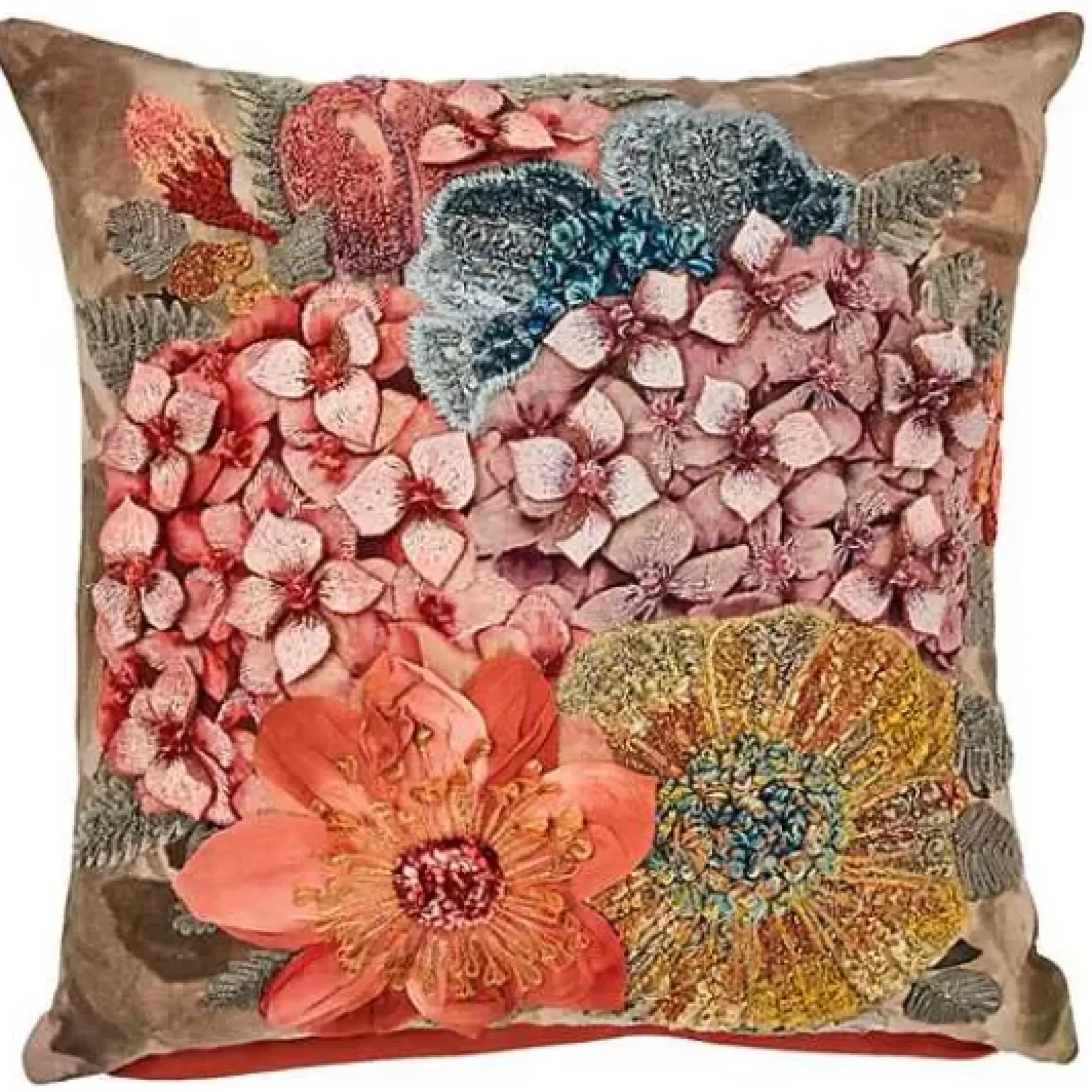 MacKenzie-Childs Petal Palette Floral Throw Pillow< Pillows, Throws, & Cushions