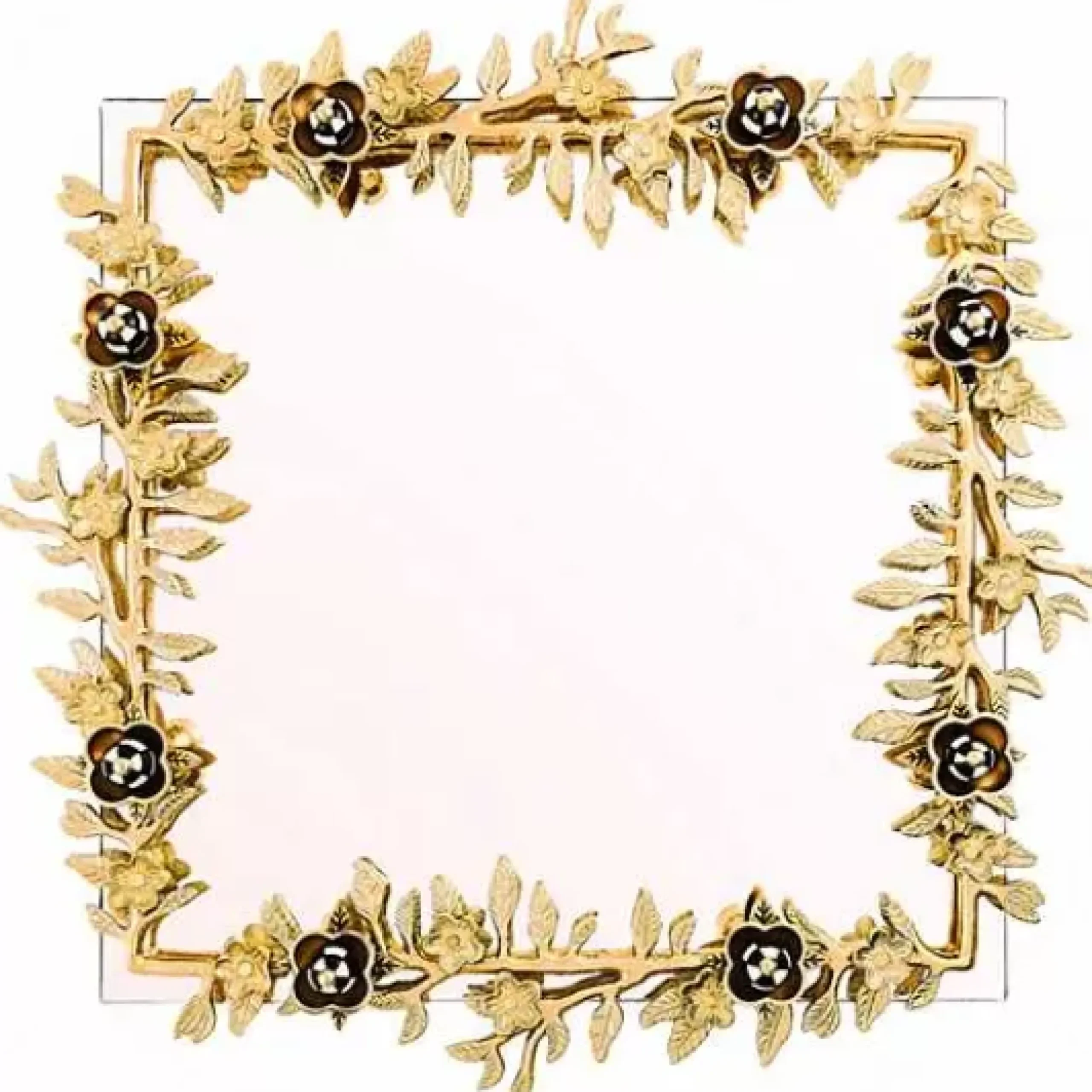 MacKenzie-Childs Petal Square Gold Wall Mirror< Room Accents