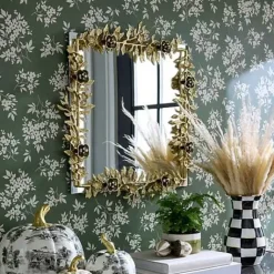 MacKenzie-Childs Petal Square Gold Wall Mirror< Room Accents