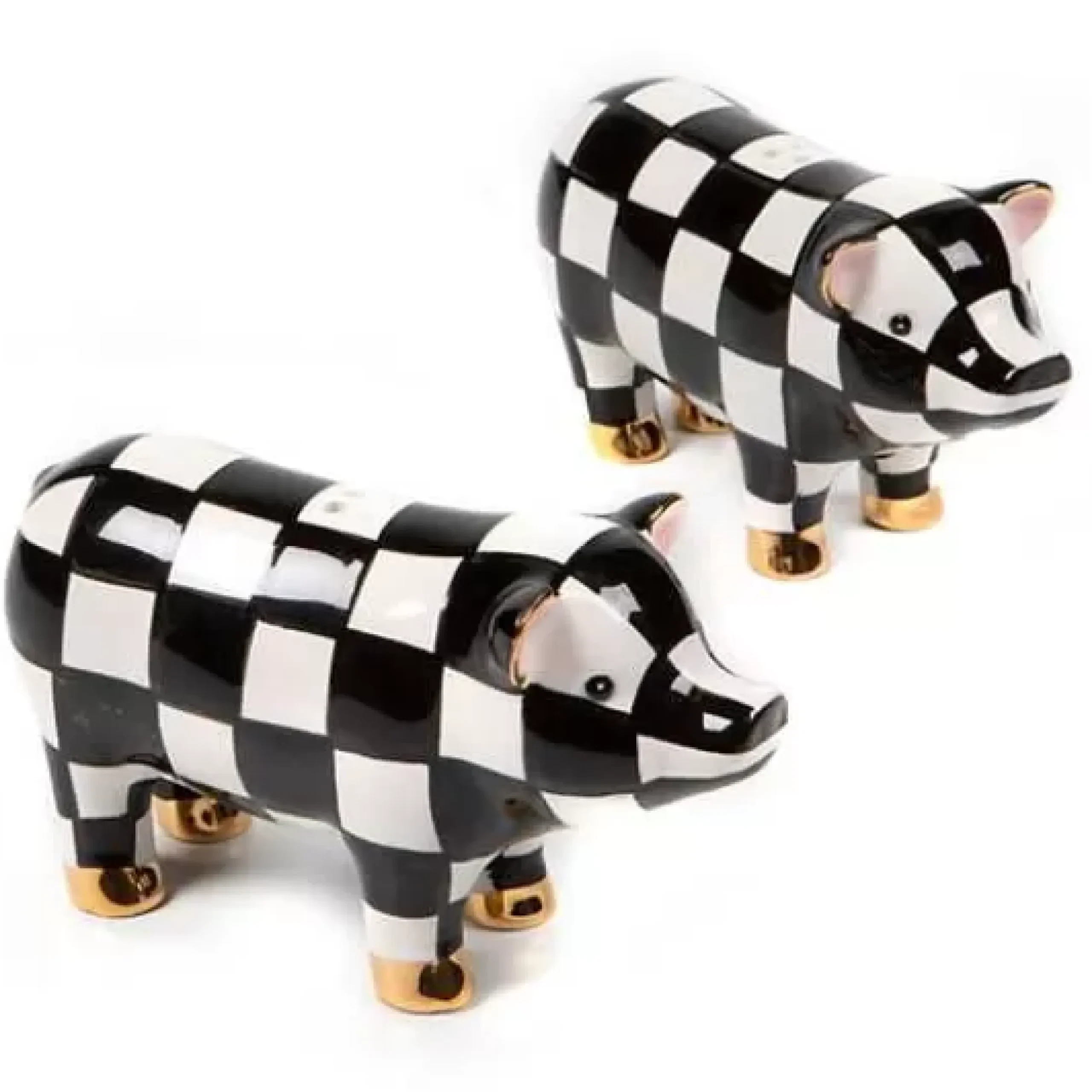 MacKenzie-Childs Pig Salt Pepper Set< Spring|Table Accessories